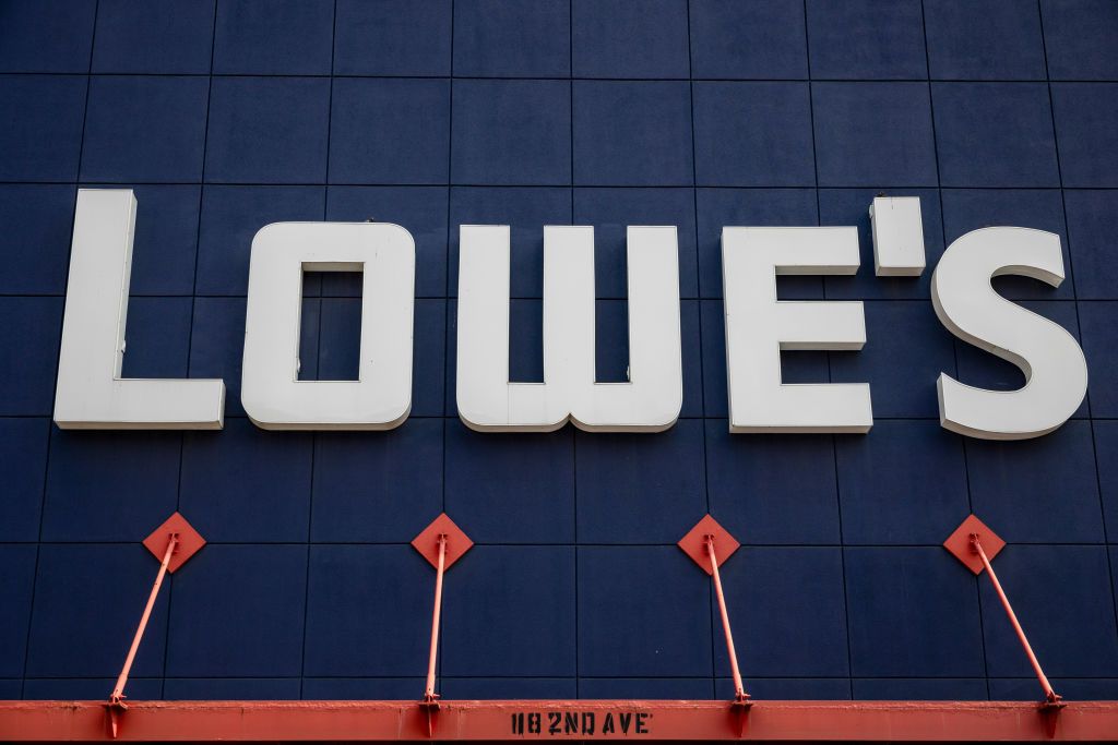 Lowe’s Stock: What a $1,000 Investment 20 Years Ago Is Worth Closeup of Lowe's sign outside of storefront in Brooklyn, New York