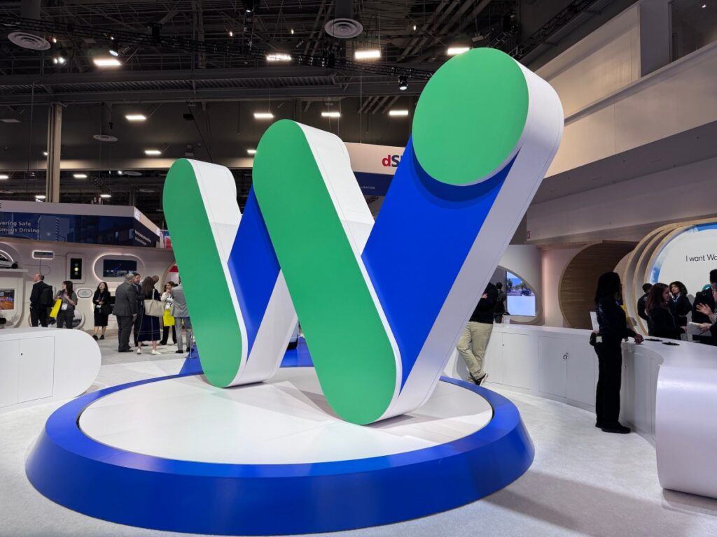 Waymo "W" display at CES 2026