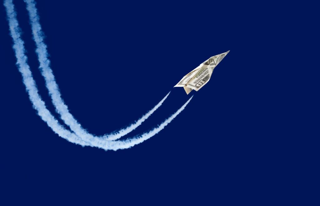 Have money, will travel: a16z’s hunt for the next European unicorn Dollar shaped paper airplane flying up