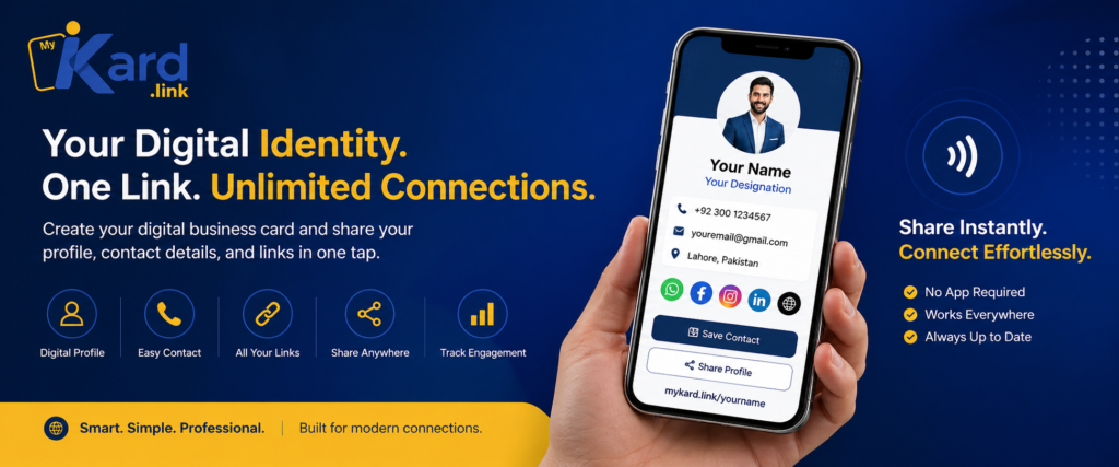 MyKard networking digital card and lead tracking on a phone